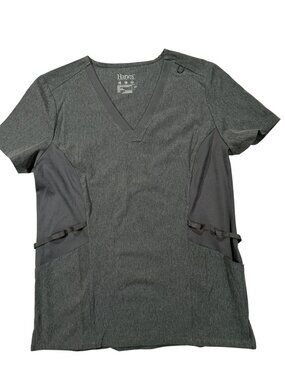 Hanes Comfort Fit Scrubs Womens V-Neck Top Small Odor Control Stretch Panels